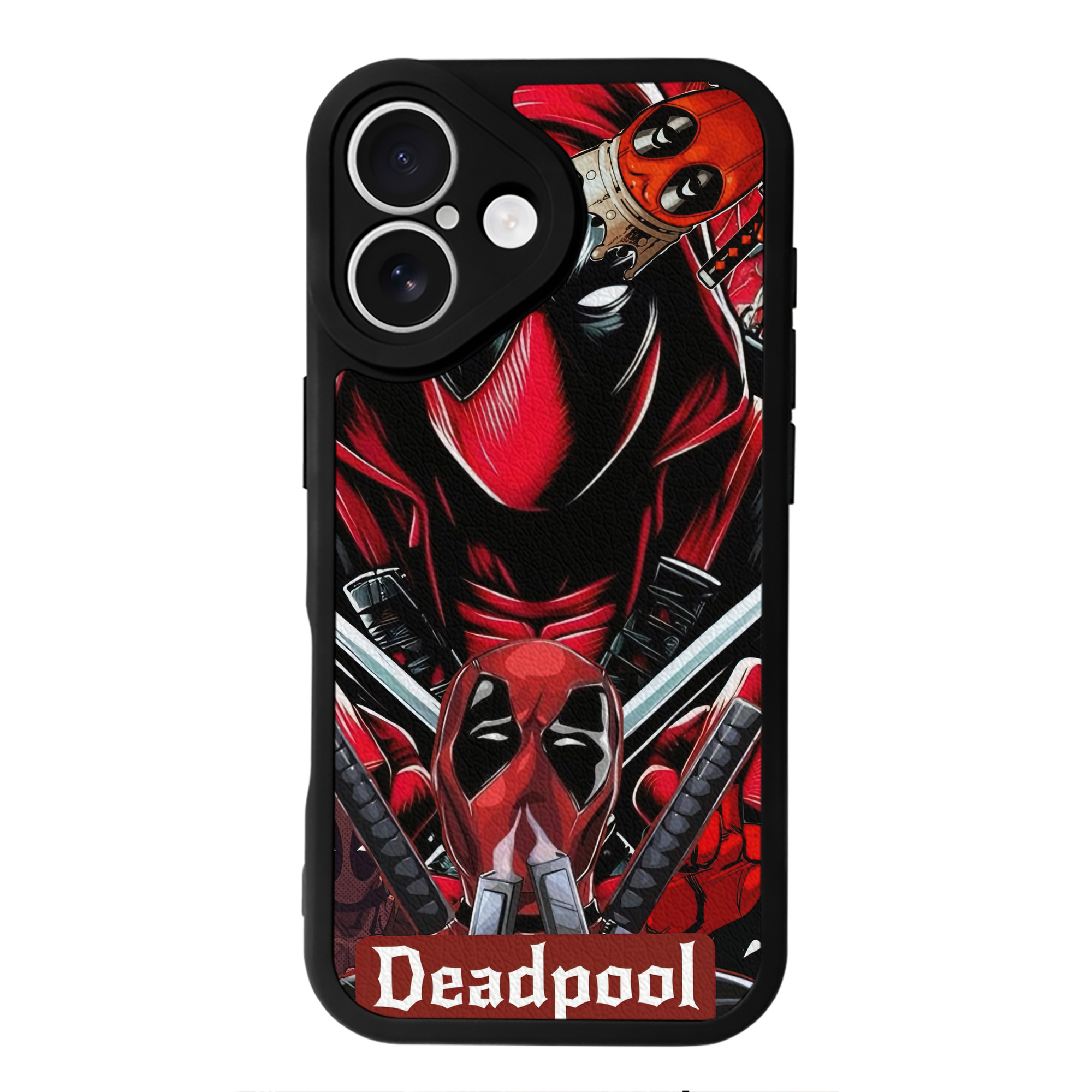 （画像用） Deadpool デッドプール 【iPhone 16シリーズ対応】シリコンスマホケース（レザー調） 材質：シリコン